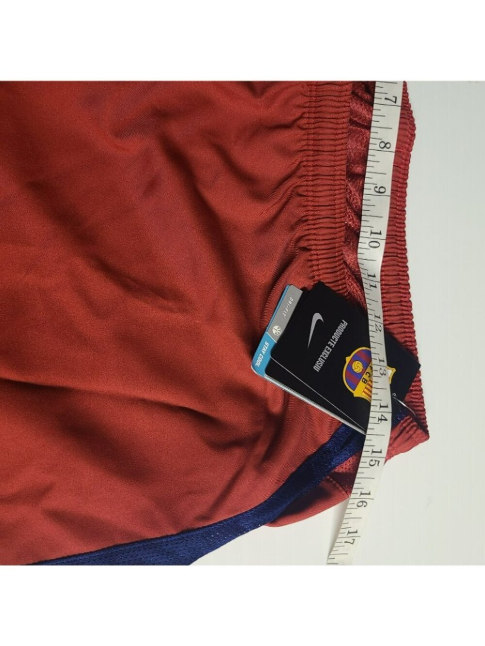 Football shorts soccer FC Barcelona Home  Nike jersey Barca Burgundy L - Picture 2 of 12